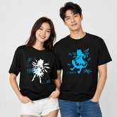 人気キャラ プリント チルノ モチーフ ユニセックス 半袖Tシャツ