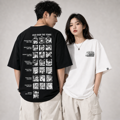 人気キャラ プリント トップス JOJO OVER THE YEARS ユニセックス 半袖 Tシャツ
