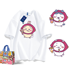 人気キャラ プリント トップス おやつ ユニセックス 半袖Tシャツ