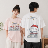 人気キャラ プリント トップス 鯛焼き ユニセックス 半袖Tシャツ