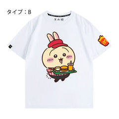 人気キャラ プリント トップス マック店員 ユニセックス 半袖Tシャツ