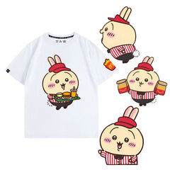 人気キャラ プリント トップス マック店員 ユニセックス 半袖Tシャツ