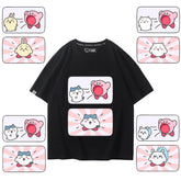 人気キャラ プリント トップス カービィと変身 ユニセックス 半袖Tシャツ