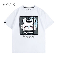 人気キャラ プリント トップス 監獄 ユニセックス 半袖Tシャツ