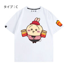 人気キャラ プリント トップス マック店員 ユニセックス 半袖Tシャツ