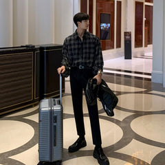 Casual check pattern shirt or1292