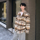 Check pattern shirt jacket or2182