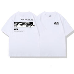 人気キャラ プリント トップス STAR AND THE SEA ユニセックス 半袖Tシャツ
