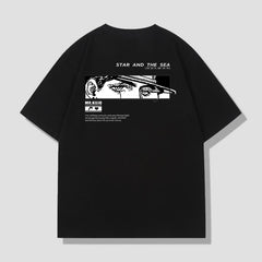 人気キャラ プリント トップス STAR AND THE SEA ユニセックス 半袖Tシャツ