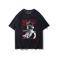 人気キャラ プリント トップス レッドコメット風 フロントプリントデザイン ユニセックス 半袖 Tシャツ