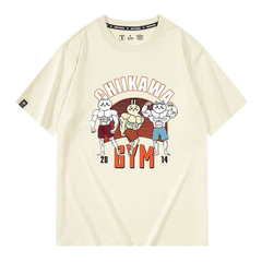 人気キャラ プリント トップス 筋肉兄貴 ユニセックス 半袖Tシャツ