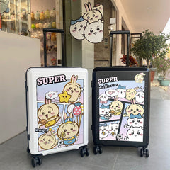 人気キャラ キャリーケース 四コマコミック TSAロック、ドリンクホルダー付き 旅行用 ユニセックス キャリーバッグ