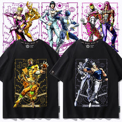 人気キャラ プリント トップス バトル漫画風  ユニセックス 半袖 Ｔシャツ