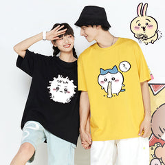 人気キャラ プリント トップス 複雑な気持ち ‌ユニセックス 半袖Ｔシャツ