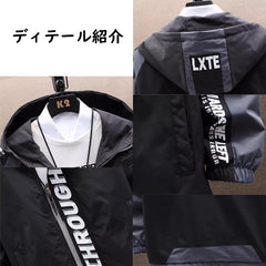 スポーツ＆カルチャー プリント バイカーテイスト メンズ 防風 防寒 レーシングジャケット