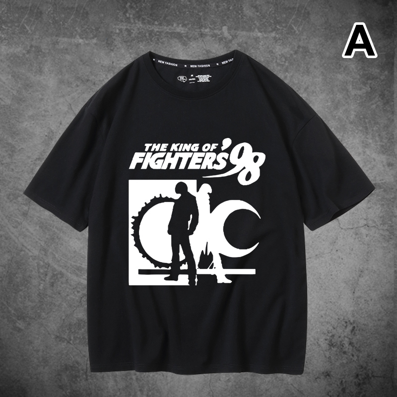 人気キャラ プリント トップス 格闘ゲーム風 ユニセックス 半袖Ｔシャツ