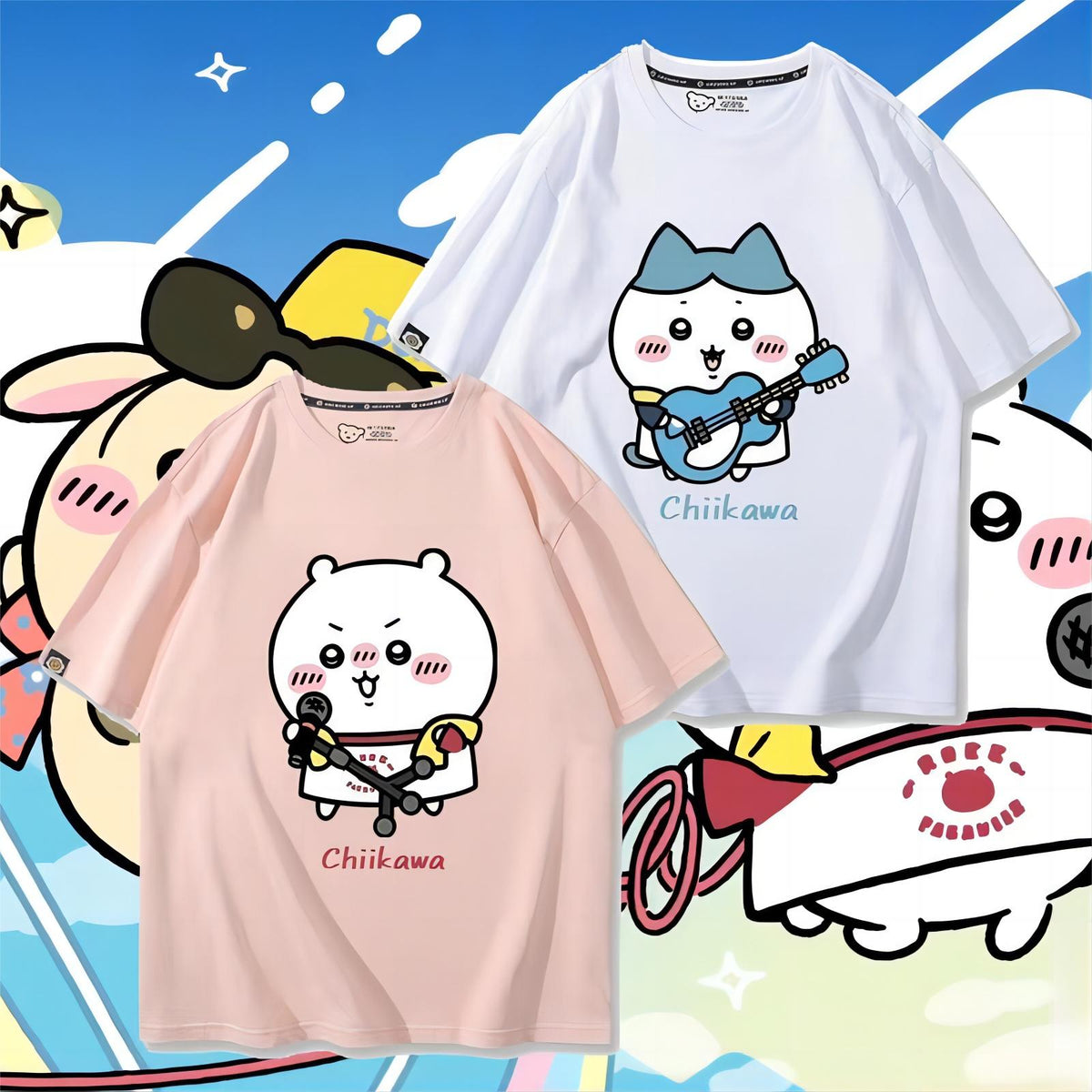 人気キャラ プリント トップス グループ ユニセックス 半袖Ｔシャツ
