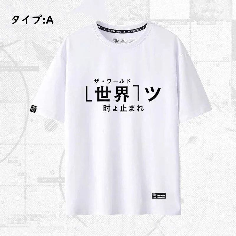 人気キャラ プリント トップス スタンド ユニセックス 半袖 Ｔシャツ