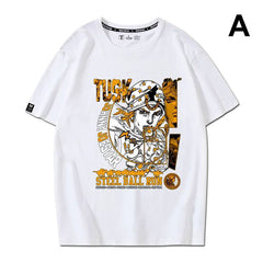 人気キャラ プリント トップス ウエスタンレース ユニセックス 半袖 Ｔシャツ