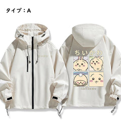 人気キャラ プリント ジャケット 4コマ 日常 ユニセックス プリント カジュアル アウター