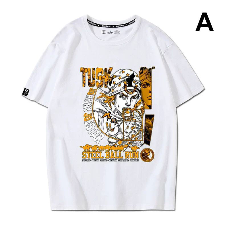 人気キャラ プリント トップス ウエスタンレース ユニセックス 半袖 Ｔシャツ