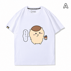 人気キャラ プリント トップス ごくごくまんじゅう ユニセックス 半袖Ｔシャツ