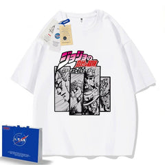 人気キャラ プリント トップス スターダストクルセイダース 半袖Ｔシャツ
