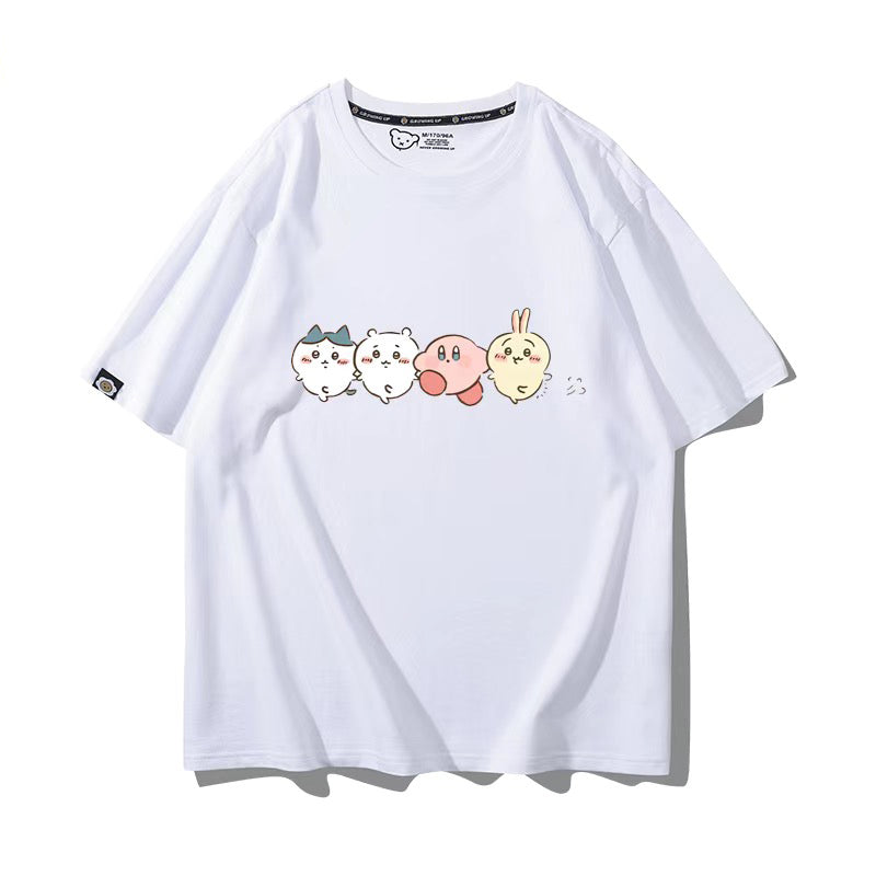 人気キャラ プリント トップス キャラcosplay ‌ユニセックス 半袖Ｔシャツ