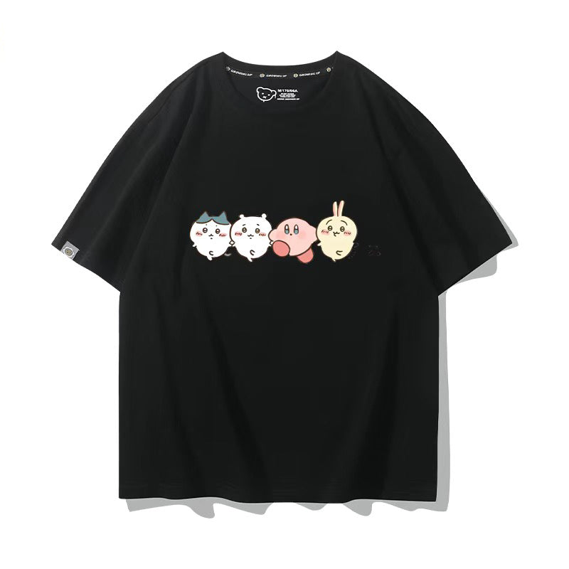 人気キャラ プリント トップス キャラcosplay ‌ユニセックス 半袖Ｔシャツ