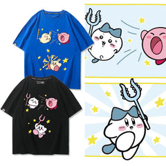 人気キャラ プリント トップス 遊ぶ ユニセックス 半袖Ｔシャツ