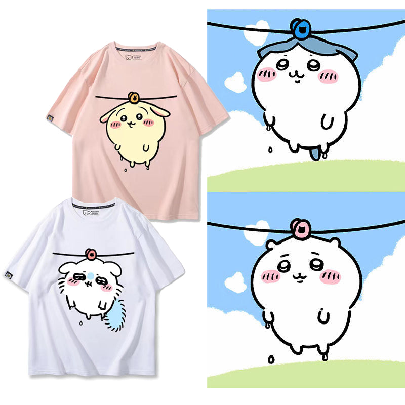 人気キャラ プリント トップス 洗濯 ユニセックス 半袖Ｔシャツ