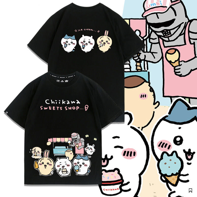 人気キャラ プリント トップス【SWEETS SHOP】ユニセックス 半袖Ｔシャツ