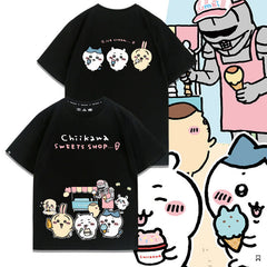 人気キャラ プリント トップス【SWEETS SHOP】ユニセックス 半袖Ｔシャツ