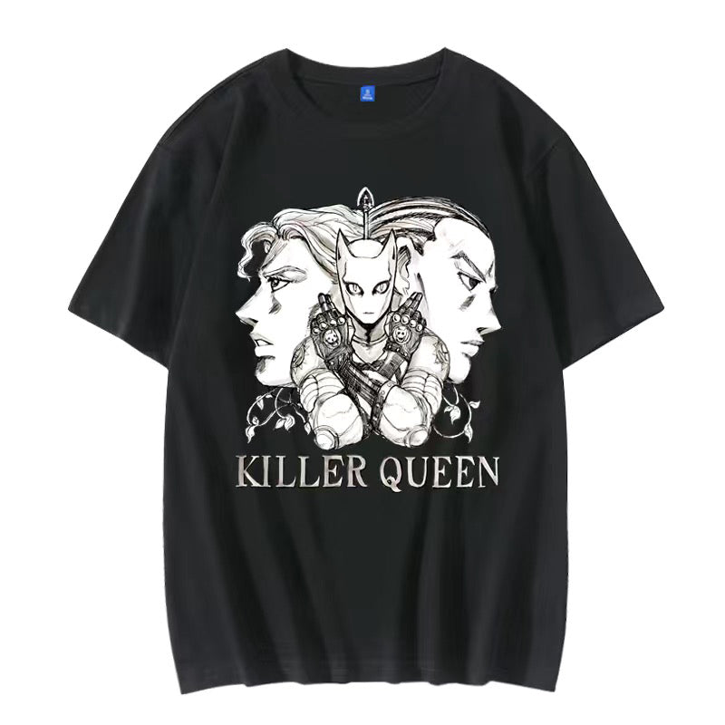 人気キャラ プリント トップス  ヨシカゲとスタンド ユニセックス 半袖 Ｔシャツ