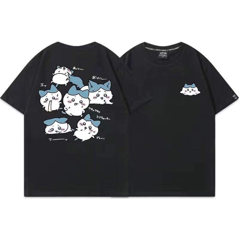 人気キャラ プリント トップス ハチの日常 ユニセックス 半袖Ｔシャツ