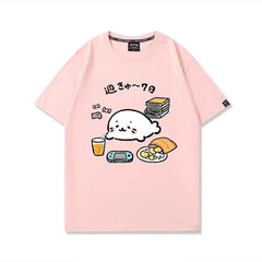 人気キャラ プリント トップス 週きゅ～7日 ユニセックス 半袖Ｔシャツ