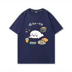 人気キャラ プリント トップス 週きゅ～7日 ユニセックス 半袖Ｔシャツ