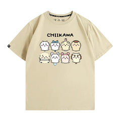 人気キャラ プリント トップス 家族写真 ユニセックス 半袖Ｔシャツ