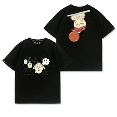 人気キャラ プリント トップス スラムダンク ユニセックス 半袖Ｔシャツ