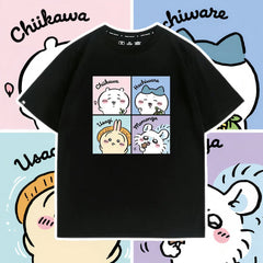 人気キャラ プリント トップス 農民 ユニセックス 半袖Ｔシャツ