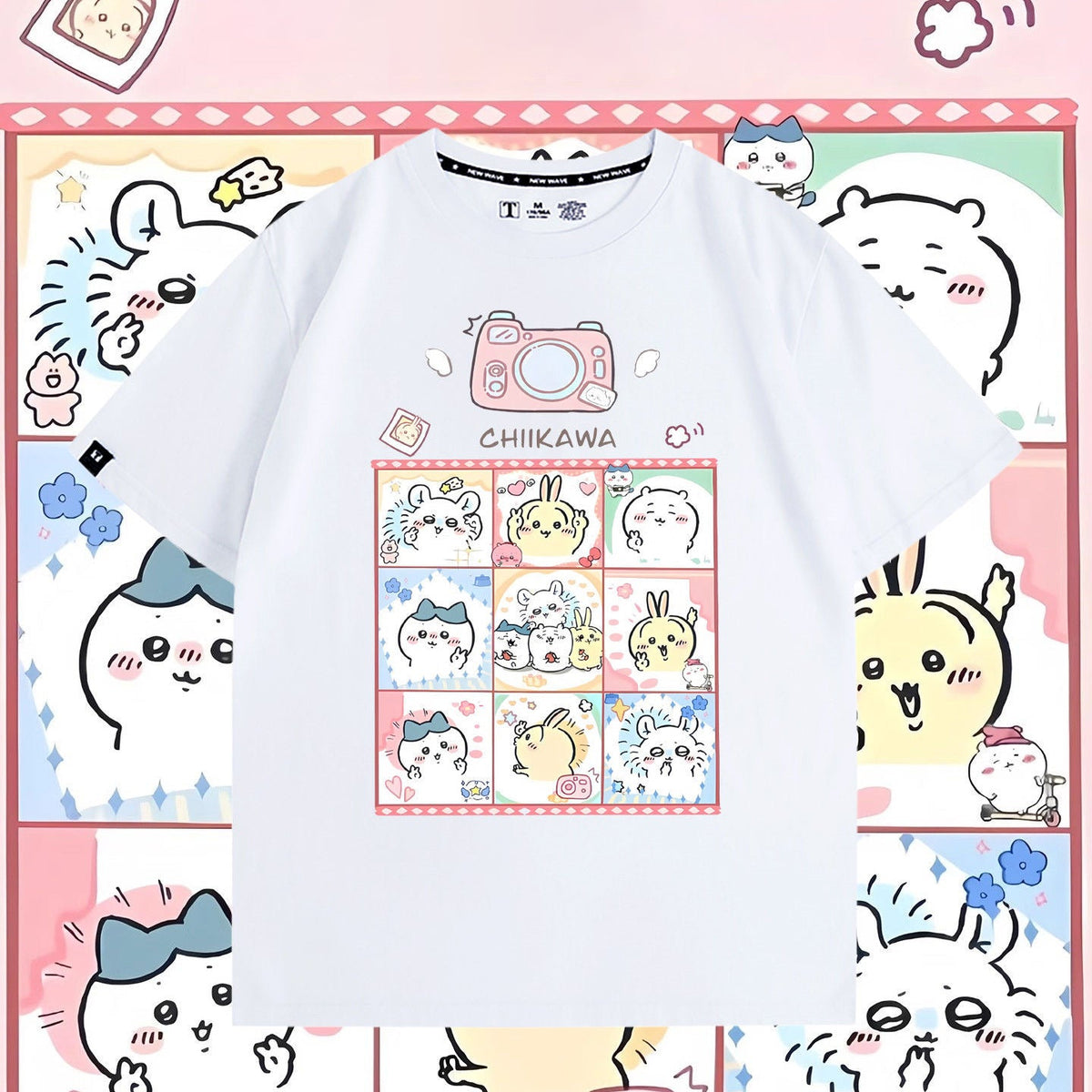 人気キャラ プリント トップス カメラ ユニセックス 半袖Ｔシャツ