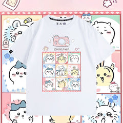 人気キャラ プリント トップス カメラ ユニセックス 半袖Ｔシャツ