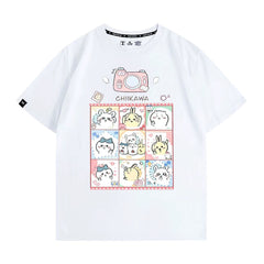 人気キャラ プリント トップス カメラ ユニセックス 半袖Ｔシャツ