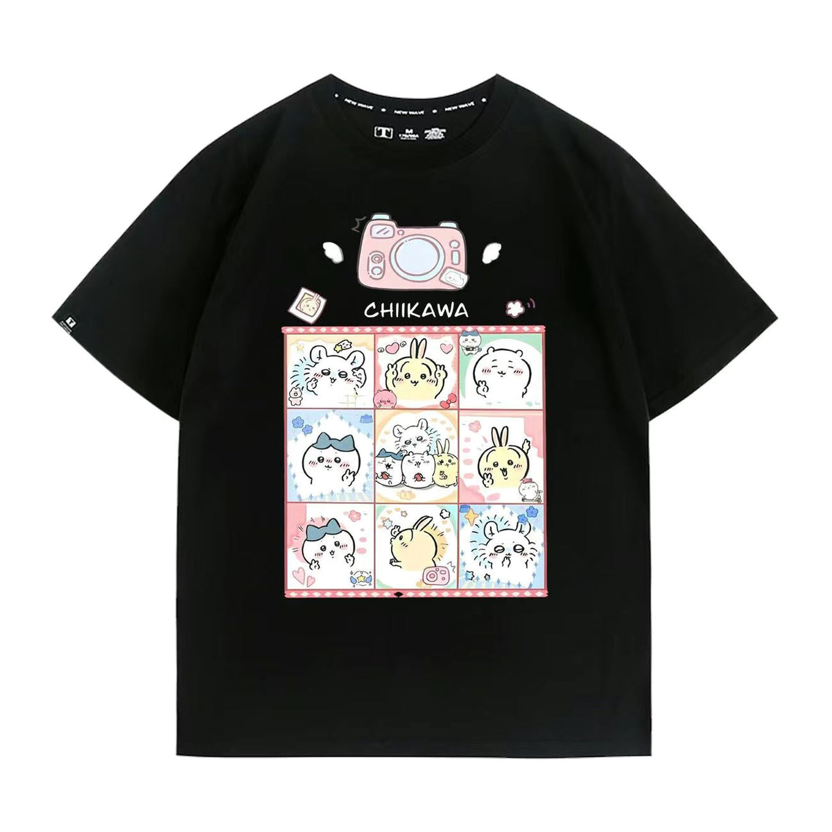 人気キャラ プリント トップス カメラ ユニセックス 半袖Ｔシャツ