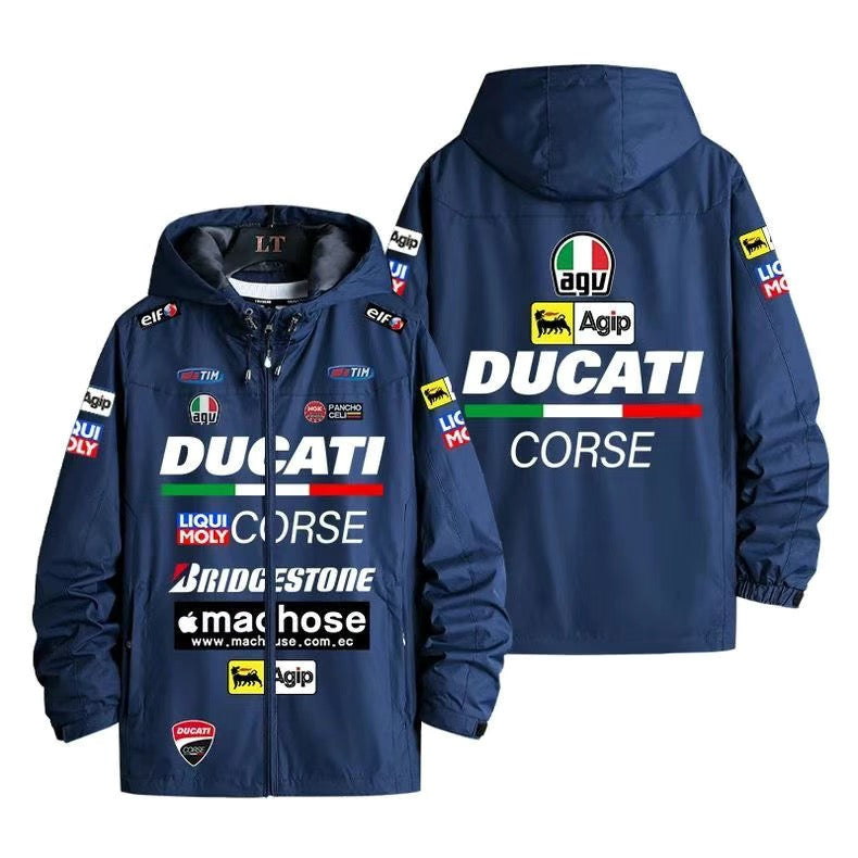 スポーツ＆カルチャー プリント アウター スポーツライディング メンズ 防風 防寒 レーシングジャケット