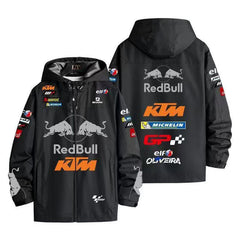 スポーツ＆カルチャー プリント スポンサー風プリント RED BULL KTM メンズ 防風 防寒 レーシングジャケット