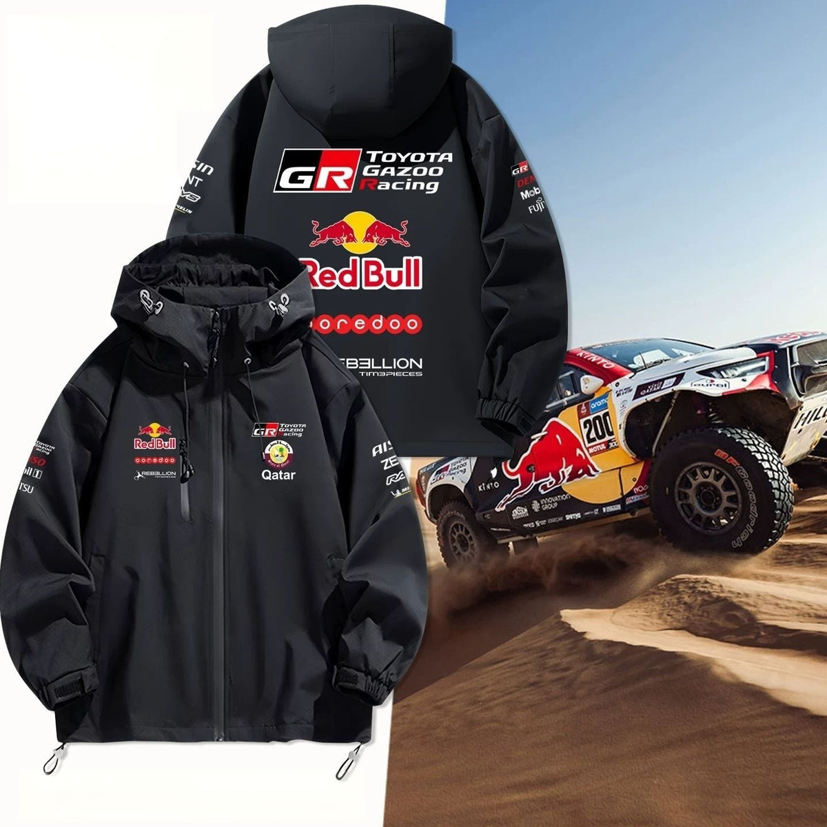スポーツ＆カルチャー プリント Red Bull GR メンズ 防風 防寒 レーシングジャケット