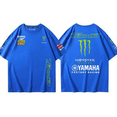 スポーツ＆カルチャー プリント トップス  レーシングロゴ クール系 ユニセックス 半袖Tシャツ