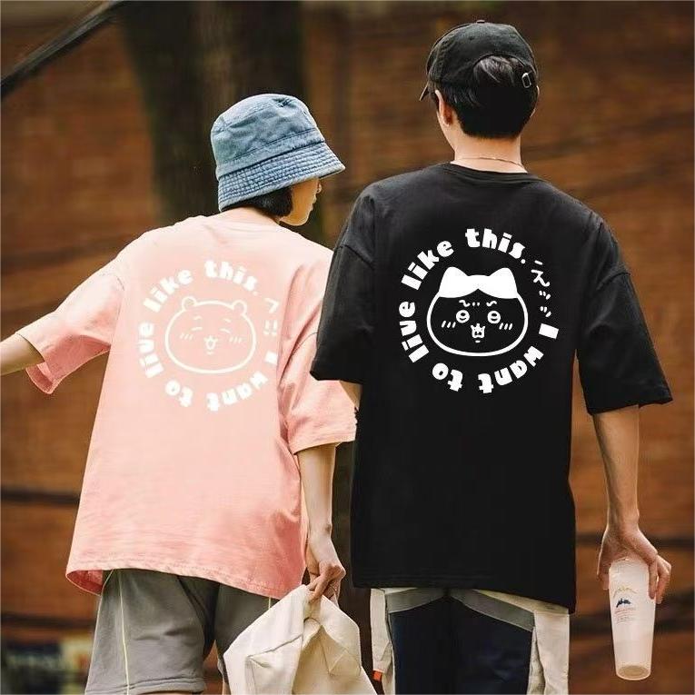人気キャラ プリント トップス アイコン ユニセックス 半袖Ｔシャツ