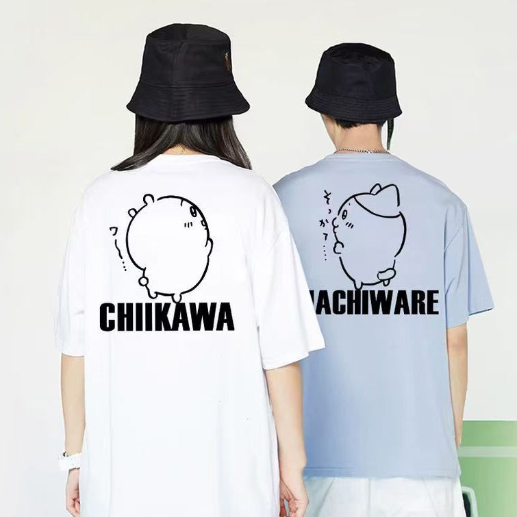 人気キャラ プリント トップス 歌を歌う ユニセックス 半袖Ｔシャツ
